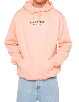 Sudadera Kaotiko Vancouver coral para hombre