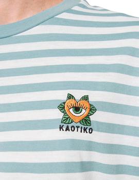 Camiseta Kaotiko a rayas azules para hombre