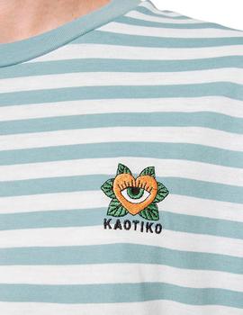 Camiseta Kaotiko a rayas azules para hombre