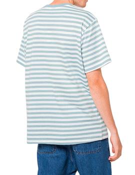 Camiseta Kaotiko a rayas azules para hombre