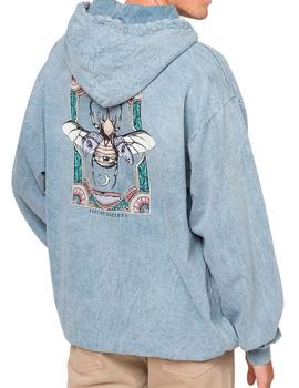 Sudadera Kaotiko Washed Kheper Sacer azul para hombre