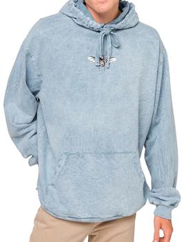 Sudadera Kaotiko Washed Kheper Sacer azul para hombre