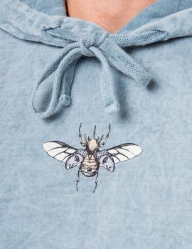 Sudadera Kaotiko Washed Kheper Sacer azul para hombre