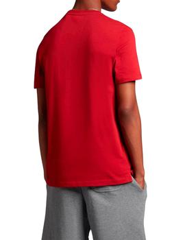 Camiseta Lyle Scott roja con bolsillo para hombre