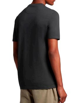 Camiseta Lyle Scott Contrast Pocket gris oscuro para hombre