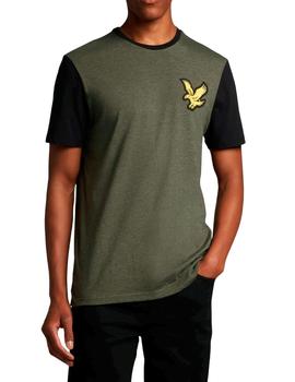 Camiseta Lyle Scott verde con logo grande para hombre