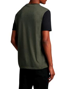 Camiseta Lyle Scott verde con logo grande para hombre