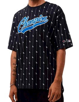 Camiseta Champion LA Dodgers negra para hombre
