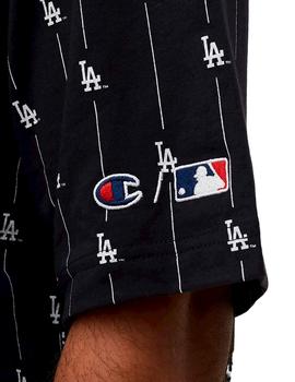 Camiseta Champion LA Dodgers negra para hombre