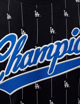 Camiseta Champion LA Dodgers negra para hombre