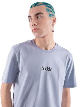 Camiseta Buddy en relive color lila para hombre