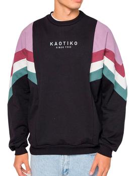 Sudadera Kaotiko Crew Seattle negra