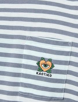 Camiseta Kaotiko rayas grises con corazón