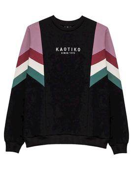 Sudadera Kaotiko Crew Seattle negra