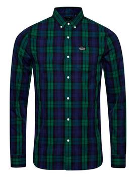 Camisa Superdry cuadros verdes para hombre