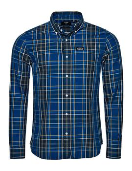 Camisa Superdry cuadros grandes azules para hombre