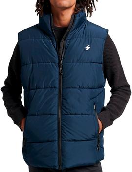 Chaleco acolchado Sports Puffer marino para hombre