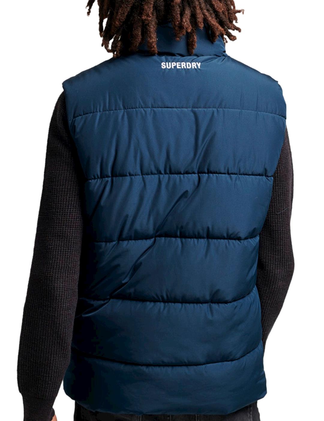 Chaleco acolchado Sports Puffer marino para hombre