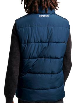 Chaleco acolchado Sports Puffer marino para hombre