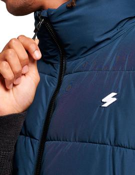 Chaleco acolchado Sports Puffer marino para hombre