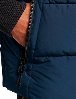 Chaleco acolchado Sports Puffer marino para hombre