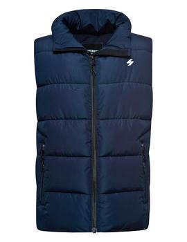 Chaleco acolchado Sports Puffer marino para hombre