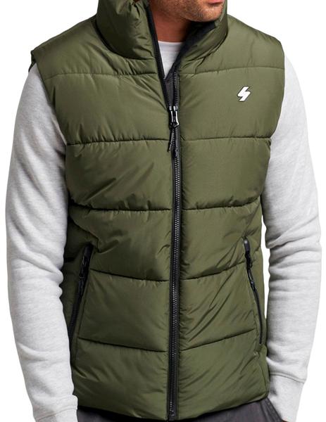 Chaleco verde Superdry acolchado de hombre | 24h