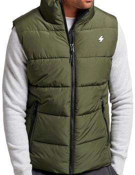 Plumas sin mangas Superdry verde para hombre