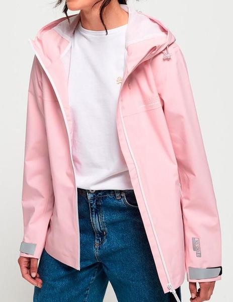 Comandante Abolladura Editor Impermeable Superdry Waterproof rosa para mujer