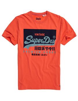 Camiseta Superdry naranja flúor para hombre