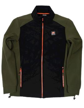 Chaqueta Ellesse Montellio negro y verde khaki para hombre