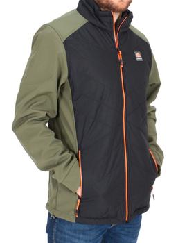 Chaqueta Ellesse Montellio negro y verde khaki para hombre