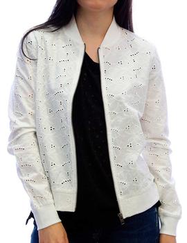 Chaqueta Superdry Schiffli Lace blanca para mujer