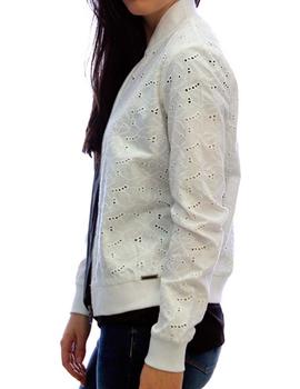 Chaqueta Superdry Schiffli Lace blanca para mujer