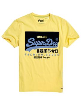 Camiseta Superdry Vintage amarillo flúor hombre