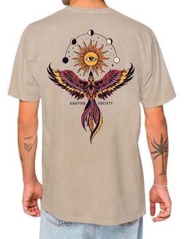 Camiseta Kaotiko Washed Phoenix Bone para hombre