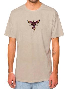 Camiseta Kaotiko Washed Phoenix Bone para hombre