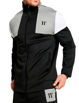 Chaqueta chándal 11 Degrees negra y gris para hombre