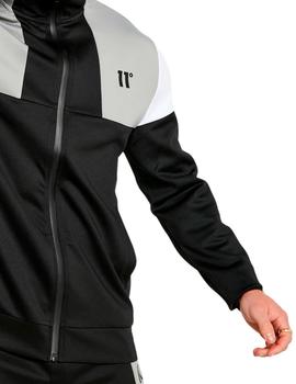 Chaqueta chándal 11 Degrees negra y gris para hombre