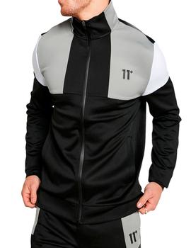 Chaqueta chándal 11 Degrees negra y gris para hombre