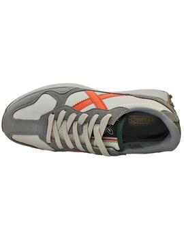 Zapatillas Munich Road 25 blancas con naranja