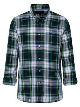 Camisa Altona Dock cuadros verdes para hombre