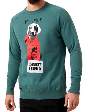 Sudadera Altona Dock Best Friend verde para hombre