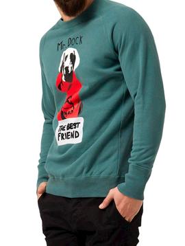 Sudadera Altona Dock Best Friend verde para hombre