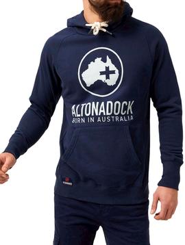 Sudadera Altona Dock básica azul marino para hombre