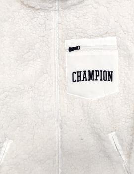 Chaqueta Champion blanca de borrego para hombre