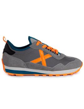 Zapatillas Munich UM 45 grises con naranja para hombre