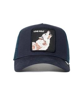 Gorra Goorin Bros lobo azul marino Lone Wolf