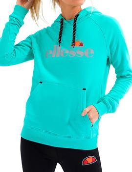 Sudadera Ellese logo reflectante verde para mujer