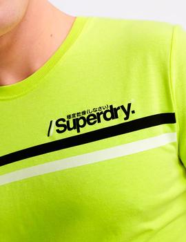 Camiseta Superdry amarillo fluor para hombre